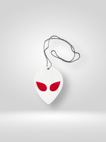 Car Mirror Hanging Alien White