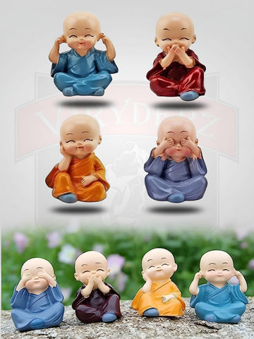 4 monks BUDDHA IDOLS FOR CAR DASHBOARD