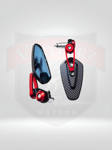 ADJUSTABLE BAR END MIRROR CARBON