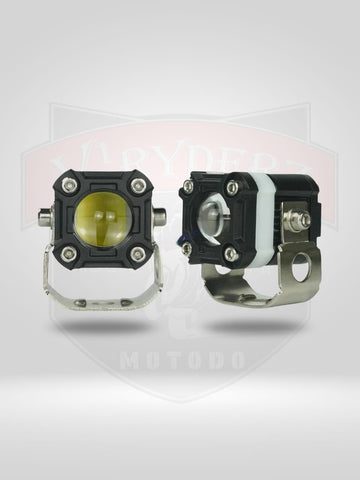 Mini Drive 80W with Red Devil Eye Light Multiple Connecting Red Yellow White- 2 PCS