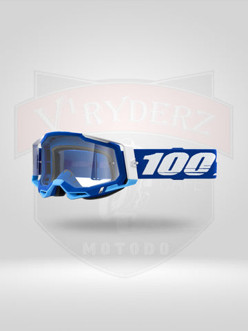 100% Goggle Racecraft Blue & Clear Lens