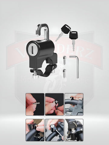 Helmet Safety Lock Metal Motorcycle Handlebar