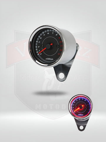Analog Rpm Speedometer With Led Backlight SILVER