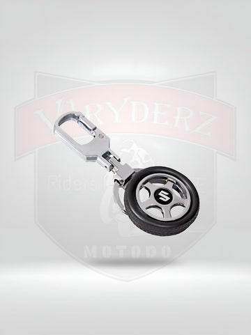 SUZUKI ALLOY WHEEL ROTATING KEYCHAIN