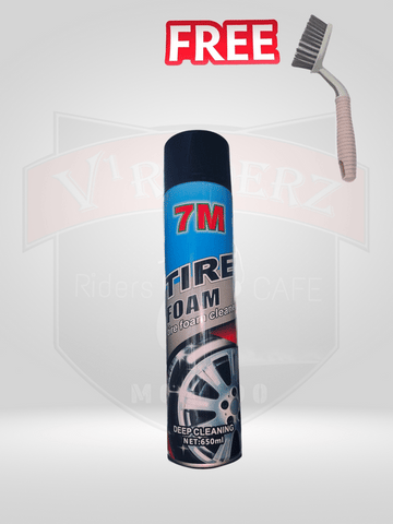 TYRE CLEANING FOAM 650ML + FREE CLEANING BRUSH
