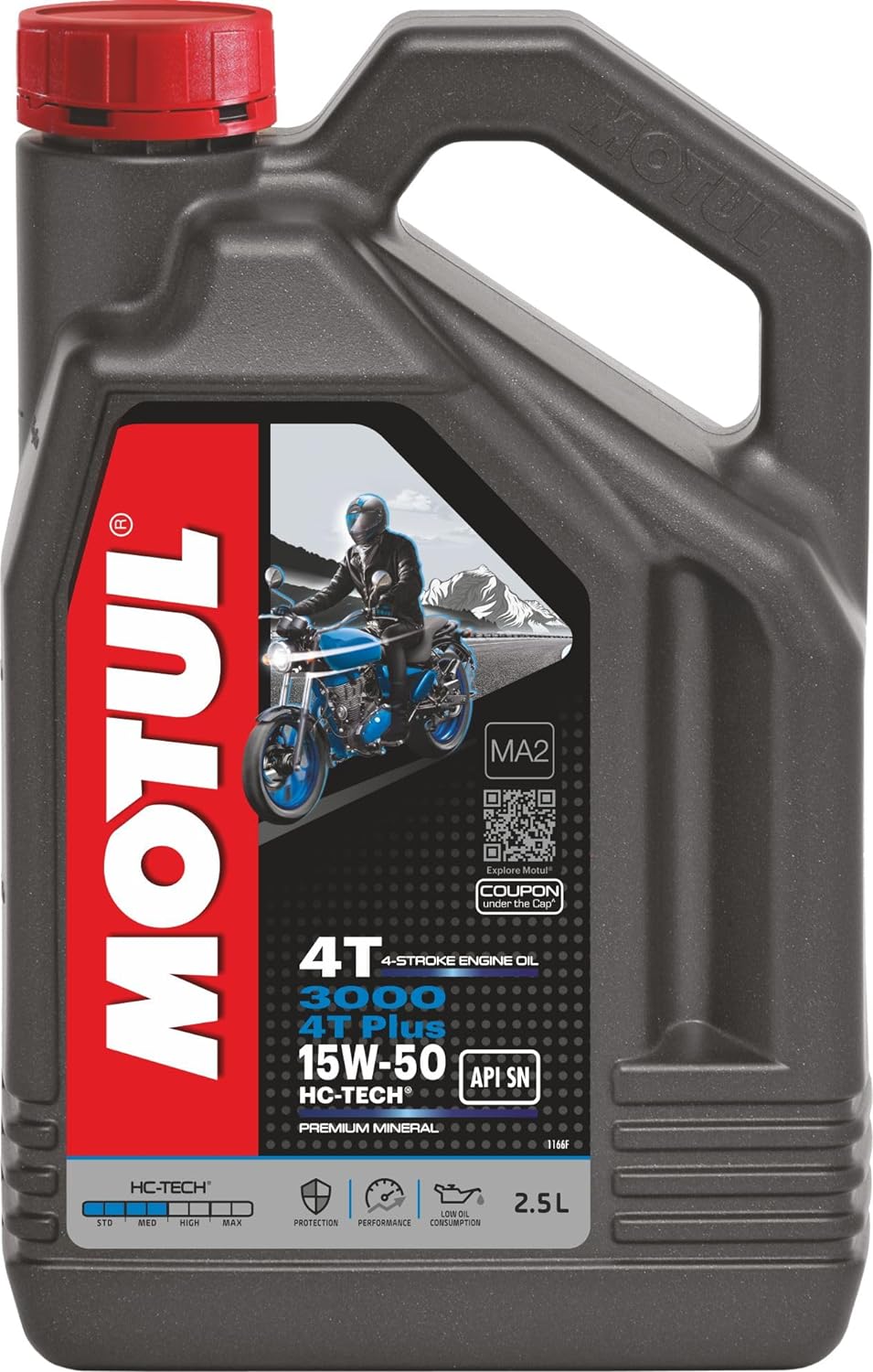 MOTUL 3000 4T PLUS 15W50 API SM HC TECH ENGINE OIL (2.5L)