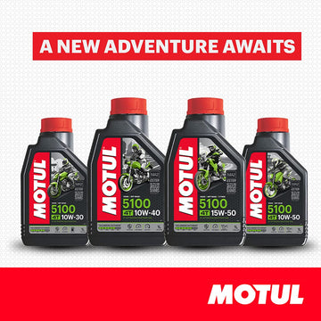 MOTUL 5100 4T HYBRID 15W-50 SEMI SYNTHETIC ENGINE OIL (1 L)