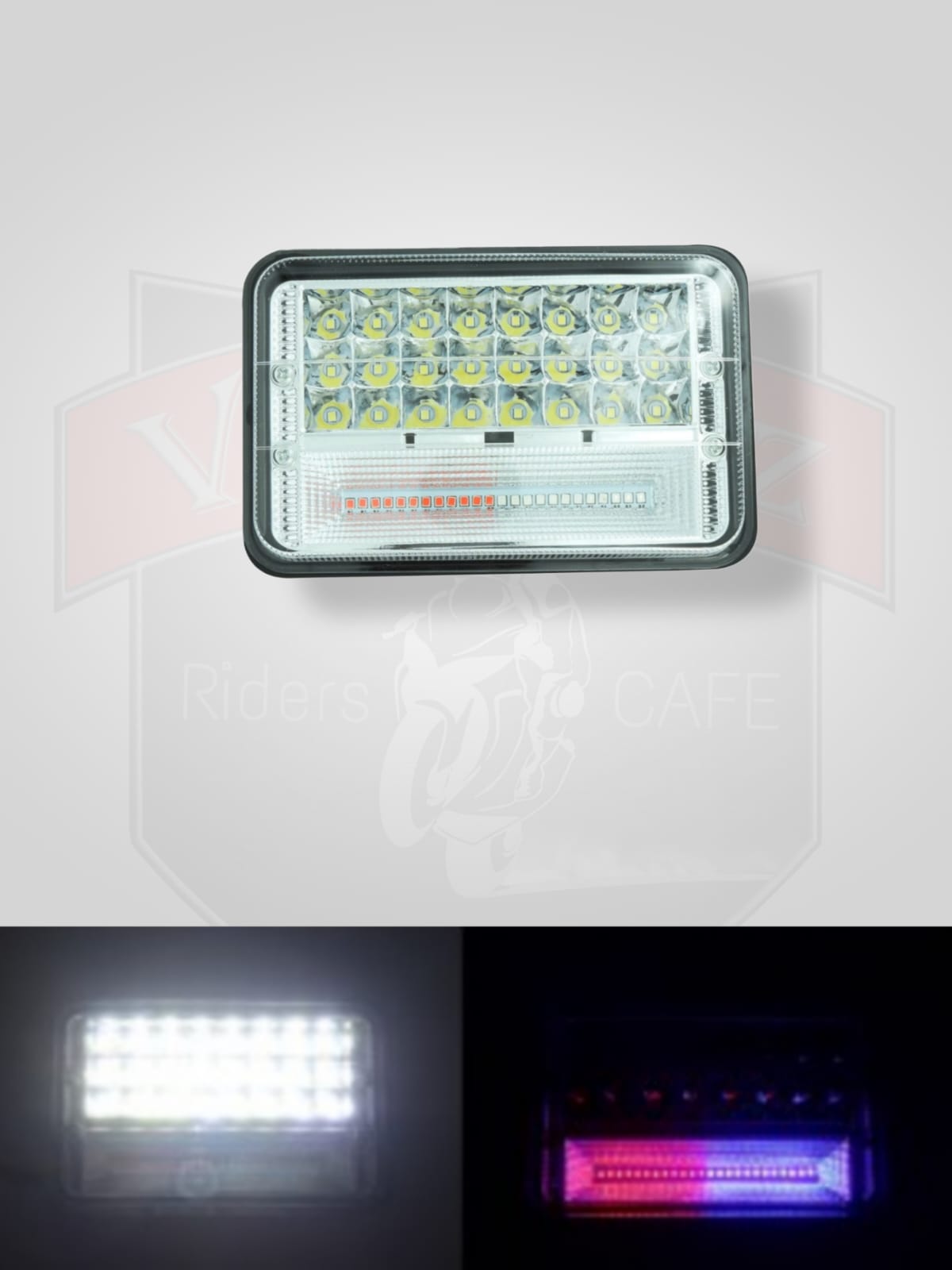 SPLENDOR HEADLIGHT 24 LED WITH RED BLUE COB