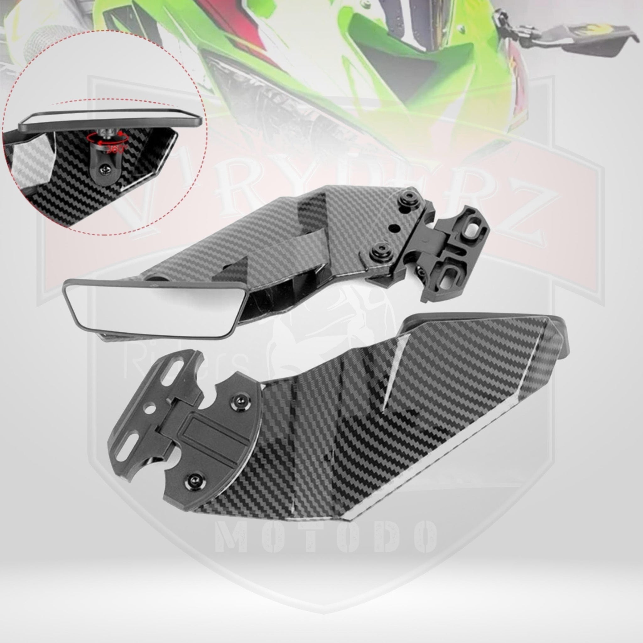 STEALTH FLY WING  MIRROR CARBON FIBER FINISH
