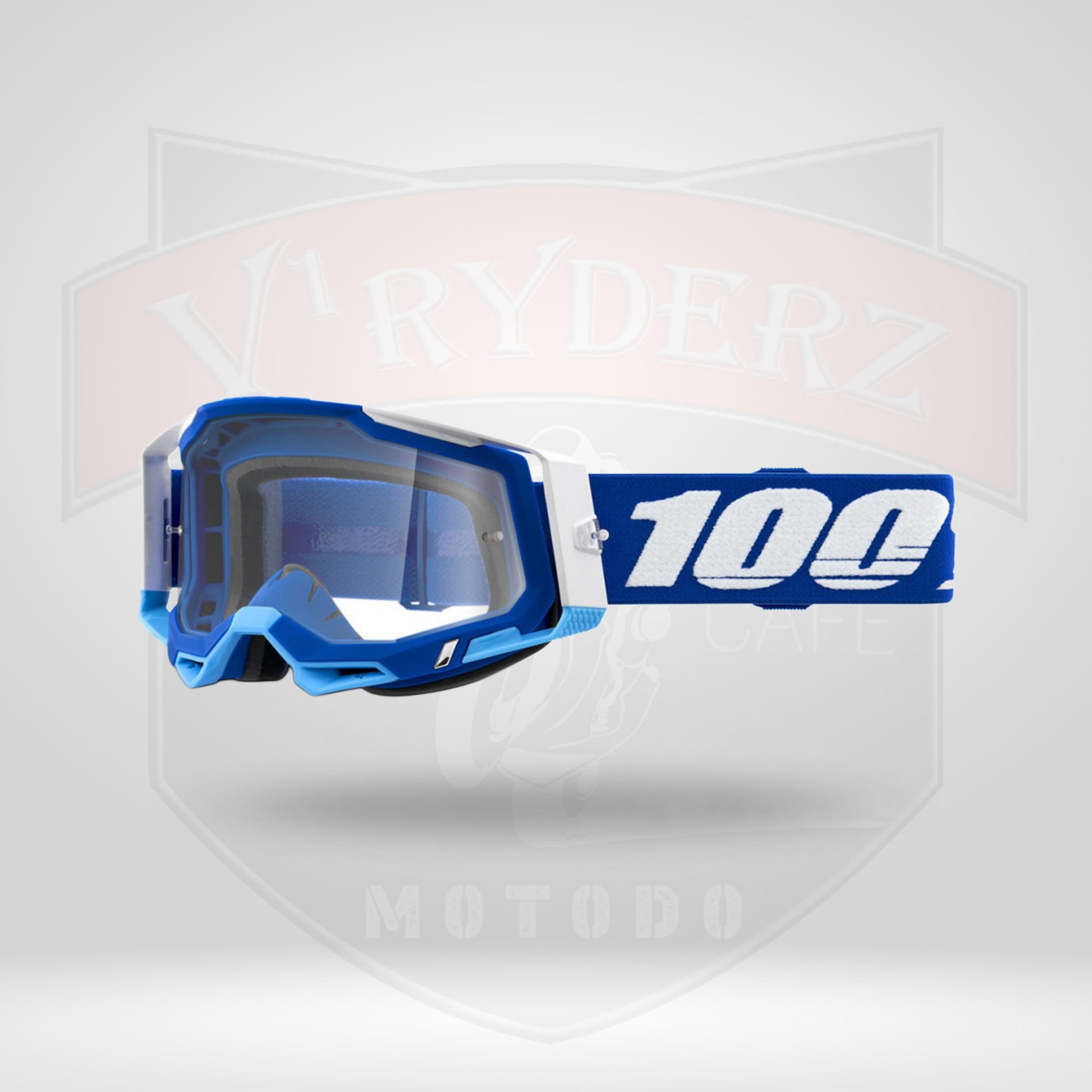 100% Goggle Racecraft Blue & Clear Lens