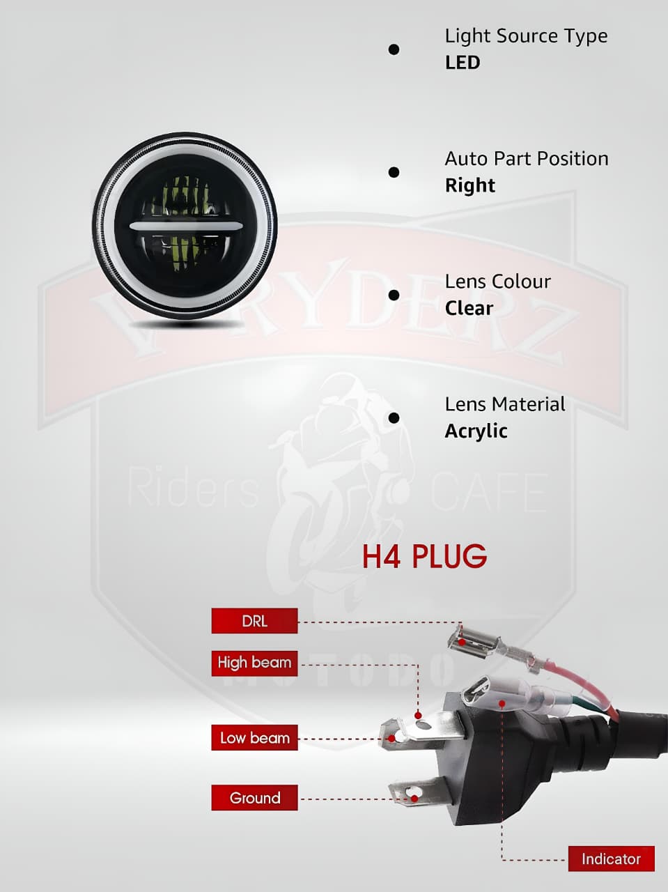 5.75 INCH MINUS HEADLIGHT WITH DRL
