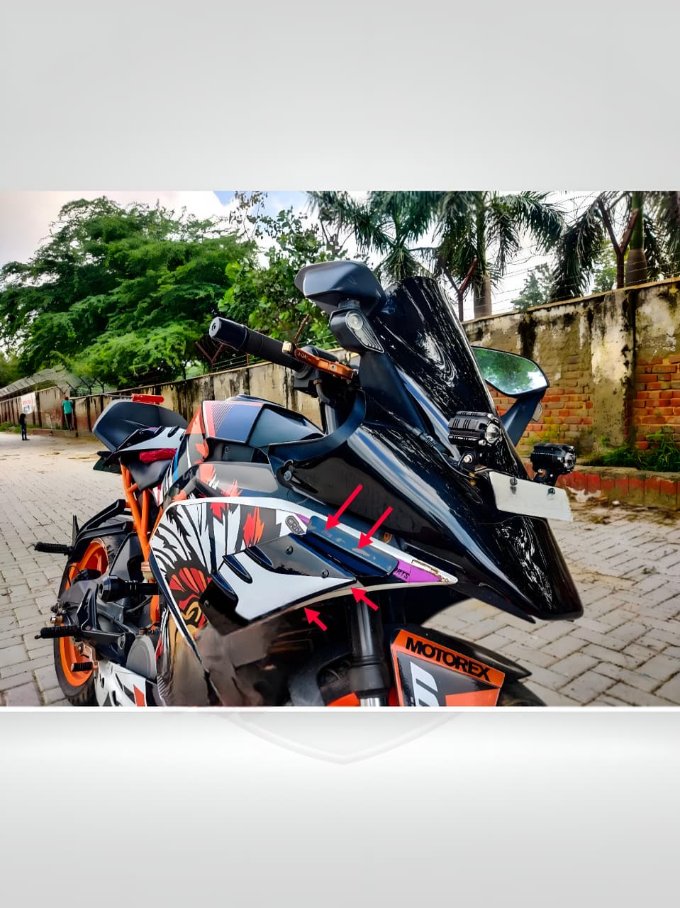 SIDE CANARD KTM ORANGE