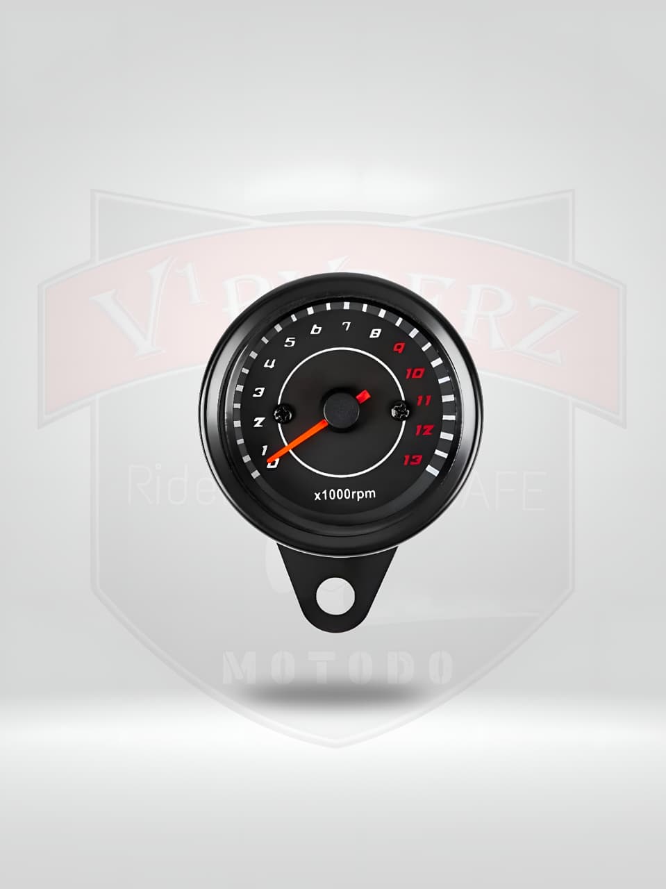 Analog Rpm Speedometer With Led Backlight Black