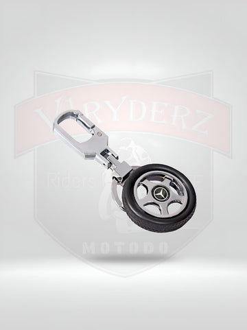 Mercedes ALLOY WHEEL ROTATING KEYCHAIN