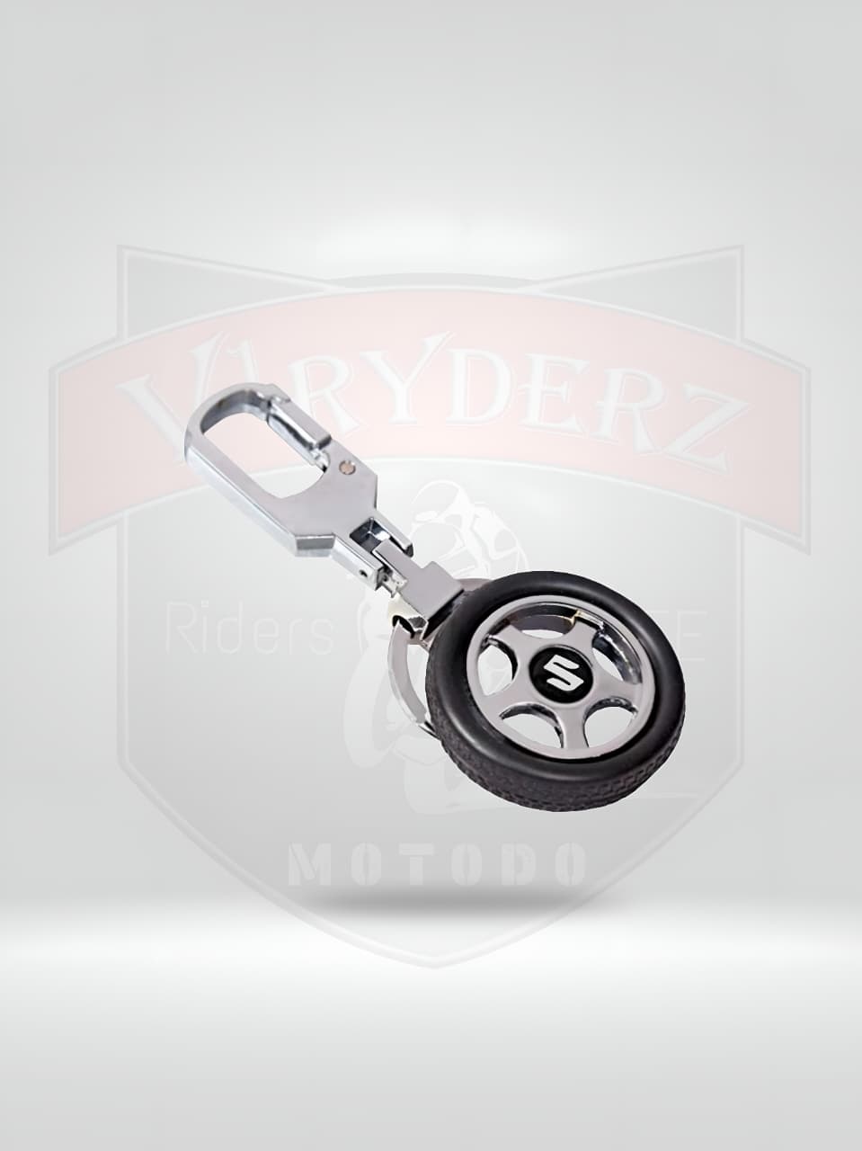 SUZUKI ALLOY WHEEL ROTATING KEYCHAIN