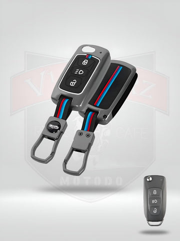 Premium Metal Key Cover 3 Button FLIP Key - TATA
