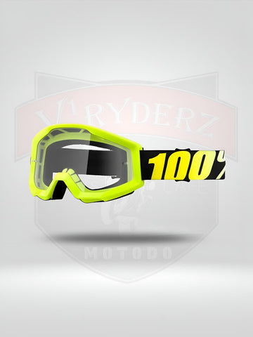 100% Goggle GREEN Racecraft WITH Blue & Clear Lens (Copy)