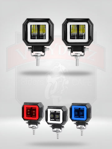 7D HARLY SQUARE LED FOG LIGHT WITH DRL