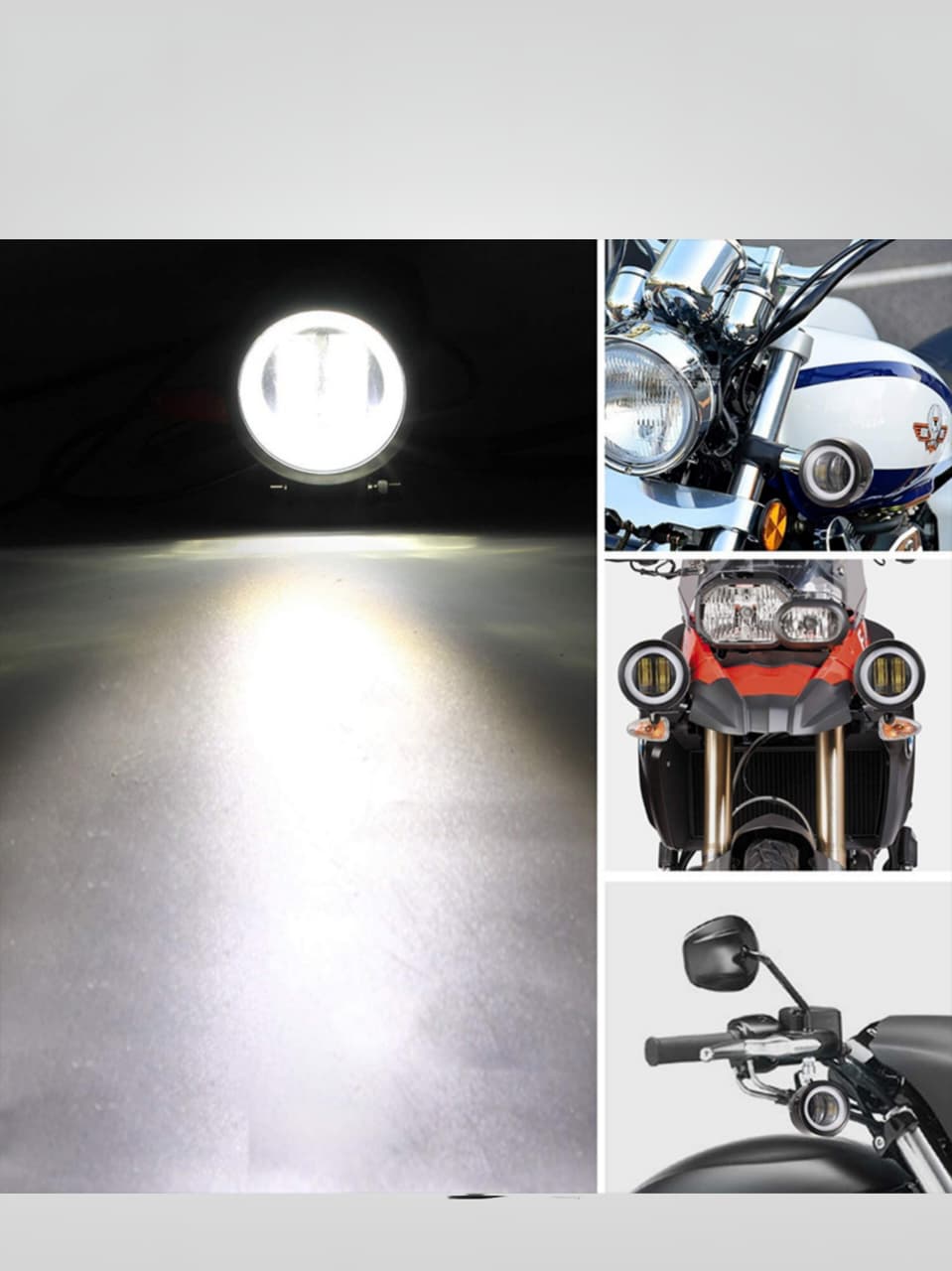 7D HARLY ROUND LED FOG LIGHT WITH DRL