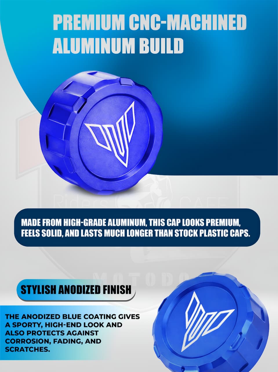 CNC Aluminum Rear Brake Fluid Oil Cap Cover - yamaha