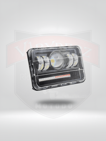 SPLENDOR HEADLIGHT LED LENS WITH RED BLUE COB